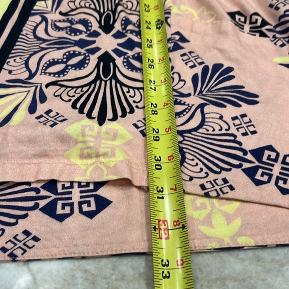 T by Tracy Reese | Oversized Kaftan Coverup | Pink, Purple,‎ Yellow Geo | Small - Picture 4 of 12